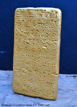Load image into Gallery viewer, Sumerian Cuneiform tablet Sculptural wall relief plaque www.Neo-Mfg.com 8.5" g8