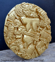 Load image into Gallery viewer, History Aztec Maya Artifact Coyolxauhqui Moon goddess wall relief Sculpture 11" Tall www.Neo-Mfg.com home decor art n3