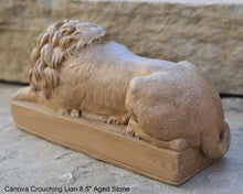 Load image into Gallery viewer, Canova Crouching Lion Sculpture Statue 8.5" long www.Neo-Mfg.com home decor