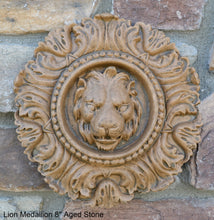 Load image into Gallery viewer, Lion Medallion Sculpture Statue 8" www.Neo-Mfg.com home decor