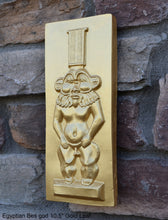 Load image into Gallery viewer, History Egyptian Bes god Sculptural wall relief www.Neo-Mfg.com 10.5" j10