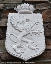 Load image into Gallery viewer, Decor Coat of Arms Griffin Crown wall plaque sign 19" Grand www.Neo-Mfg.com home garden decor art medieval