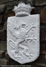 Load image into Gallery viewer, Decor Coat of Arms Griffin Crown wall plaque sign 19" Grand www.Neo-Mfg.com home garden decor art medieval