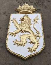 Load image into Gallery viewer, Decor Coat of Arms Rampant Lion Crown wall plaque sign 19" Grand www.Neo-Mfg.com home garden decor art medieval