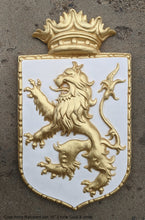 Load image into Gallery viewer, Decor Coat of Arms Rampant Lion Crown wall plaque sign 19" Grand www.Neo-Mfg.com home garden decor art medieval
