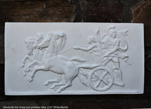 Load image into Gallery viewer, Roman Greek Chariot Alexander Great & Nike Artifact Carved Sculpture Statue www.Neo-Mfg.com 12" L11