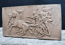 Load image into Gallery viewer, Roman Greek Chariot Alexander Great & Nike Artifact Carved Sculpture Statue www.Neo-Mfg.com 12" L11
