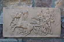 Load image into Gallery viewer, Roman Greek Chariot Alexander Great & Nike Artifact Carved Sculpture Statue www.Neo-Mfg.com 12" L11
