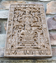 Load image into Gallery viewer, History Aztec Mayan sarcophagus of king K’inich Janaab’ Pakal wall plaque art 14.5" www.Neo-Mfg.com high relief detail