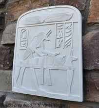 Load image into Gallery viewer, Egyptian Anubis preparing the dead wall plaque relief www.neo-mfg.com 11.5