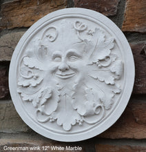 Load image into Gallery viewer, Nature Garden Greenman wink Sculpture Plaque 12" Neo-Mfg