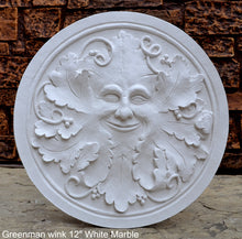 Load image into Gallery viewer, Nature Garden Greenman wink Sculpture Plaque 12" Neo-Mfg