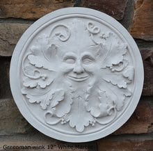 Load image into Gallery viewer, Nature Garden Greenman wink Sculpture Plaque 12" Neo-Mfg