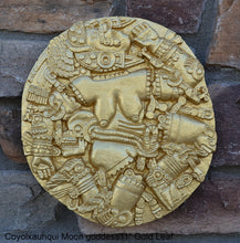 Load image into Gallery viewer, History Aztec Maya Artifact Coyolxauhqui Moon goddess wall relief Sculpture 11" Tall www.Neo-Mfg.com home decor art n3