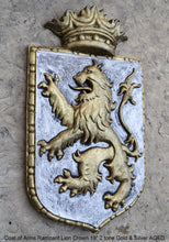Load image into Gallery viewer, Decor Coat of Arms Rampant Lion Crown wall plaque sign 19" Grand www.Neo-Mfg.com home garden decor art medieval