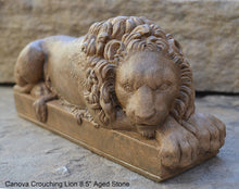 Load image into Gallery viewer, Canova Crouching Lion Sculpture Statue 8.5" long www.Neo-Mfg.com home decor