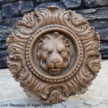 Load image into Gallery viewer, Lion Medallion Sculpture Statue 8" www.Neo-Mfg.com home decor