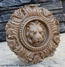 Load image into Gallery viewer, Lion Medallion Sculpture Statue 8" www.Neo-Mfg.com home decor