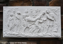 Load image into Gallery viewer, Roman Greek Death of a Solider Wall plaque relief sculpture 18" www.Neo-Mfg.com