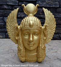 Load image into Gallery viewer, Egyptian Winged Isis in Head dress wall plaque Sculpture art 9" www.Neo-Mfg.com home decor p16