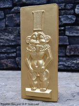 Load image into Gallery viewer, History Egyptian Bes god Sculptural wall relief www.Neo-Mfg.com 10.5" j10