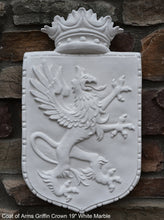 Load image into Gallery viewer, Decor Coat of Arms Griffin Crown wall plaque sign 19" Grand www.Neo-Mfg.com home garden decor art medieval