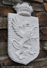Load image into Gallery viewer, Decor Coat of Arms Griffin Crown wall plaque sign 19" Grand www.Neo-Mfg.com home garden decor art medieval