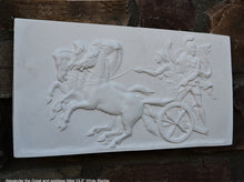 Load image into Gallery viewer, Roman Greek Chariot Alexander Great & Nike Artifact Carved Sculpture Statue www.Neo-Mfg.com 12" L11