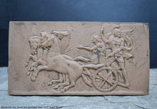 Load image into Gallery viewer, Roman Greek Chariot Alexander Great & Nike Artifact Carved Sculpture Statue www.Neo-Mfg.com 12" L11
