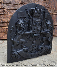 Load image into Gallery viewer, Coat of arms L’Union Fait La Force wall plaque relief statue sculpture 16" www.Neo-Mfg.com