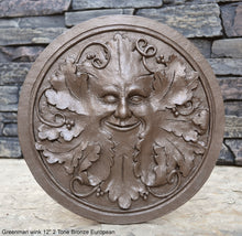 Load image into Gallery viewer, Nature Garden Greenman wink Sculpture Plaque 12" Neo-Mfg
