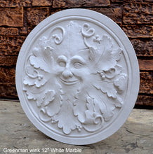 Load image into Gallery viewer, Nature Garden Greenman wink Sculpture Plaque 12" Neo-Mfg