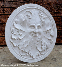 Load image into Gallery viewer, Nature Garden Greenman wink Sculpture Plaque 12" Neo-Mfg