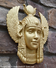 Load image into Gallery viewer, Egyptian Winged Isis in Head dress wall plaque Sculpture art 9" www.Neo-Mfg.com home decor p16