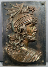 Load image into Gallery viewer, Roman Greek Siegfried Brunhild Song of the Nibelungs German mythology Figure Sculptural Wall frieze plaque relief www.Neo-Mfg.com 18.75"