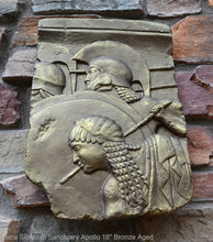Load image into Gallery viewer, Roman Greek Hera Siphnian Sanctuary Apollo Sculptural Wall frieze plaque Fragment relief www.Neo-Mfg.com 16" home decor