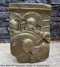 Load image into Gallery viewer, Roman Greek Hera Siphnian Sanctuary Apollo Sculptural Wall frieze plaque Fragment relief www.Neo-Mfg.com 16" home decor