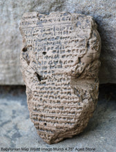 Load image into Gallery viewer, Babylonian Map World Imago Mundi 4.75" Oldest & famous from Sippar Persian 500BC Akkadian text Museum Reproduction