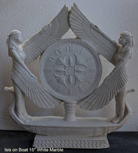 Load image into Gallery viewer, Egyptian Isis on long boat sculpture wall plaque relief 15" www.NEO-MFG.com