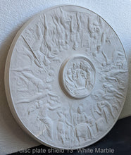 Load image into Gallery viewer, Roman Greek Royal disc Parthenon plate shield Sculptural wall relief plaque www.Neo-Mfg.com 13" museum reproduction