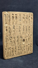 Load image into Gallery viewer, Egyptian hieroglyphics Fragment Sculptural wall relief plaque www.Neo-Mfg.com 9" Museum reproduction