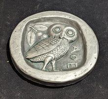 Load image into Gallery viewer, Roman Greek Athena Owl 6" Sculpture statue wall plaque
