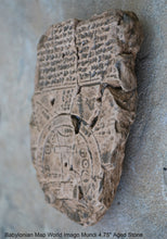 Load image into Gallery viewer, Babylonian Map World Imago Mundi 4.75" Oldest & famous from Sippar Persian 500BC Akkadian text Museum Reproduction