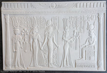 Load image into Gallery viewer, Egyptian Nefertari offer Isis Sculptural wall plaque reproduction www.NEO-MFG.com 22.5"