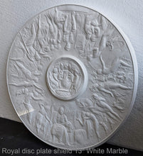Load image into Gallery viewer, Roman Greek Royal disc Parthenon plate shield Sculptural wall relief plaque www.Neo-Mfg.com 13" museum reproduction
