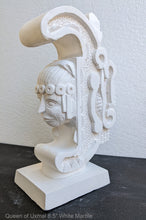 Load image into Gallery viewer, Aztec Mayan Queen of Uxmal Architectural element bust Sculpture 8.5" www.Neo-Mfg.com home decor