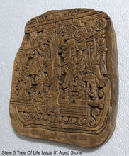 Load image into Gallery viewer, Aztec Mayan Stele 5 Tree Of Life Izapa Olmec Sculpture wall plaque 8" www.Neo-Mfg.com