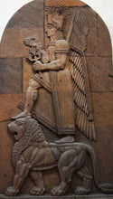 Load image into Gallery viewer, Babylonian Bass relief of Haldi sculpture wall plaque 12" www.NEO-MFG.com