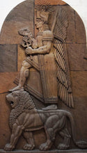 Load image into Gallery viewer, Babylonian Bass relief of Haldi sculpture wall plaque 12" www.NEO-MFG.com