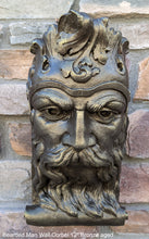 Load image into Gallery viewer, Bearded Man Wall Corbel Bracket carving Sculptural wall relief plaque 11.125" www.Neo-Mfg.com